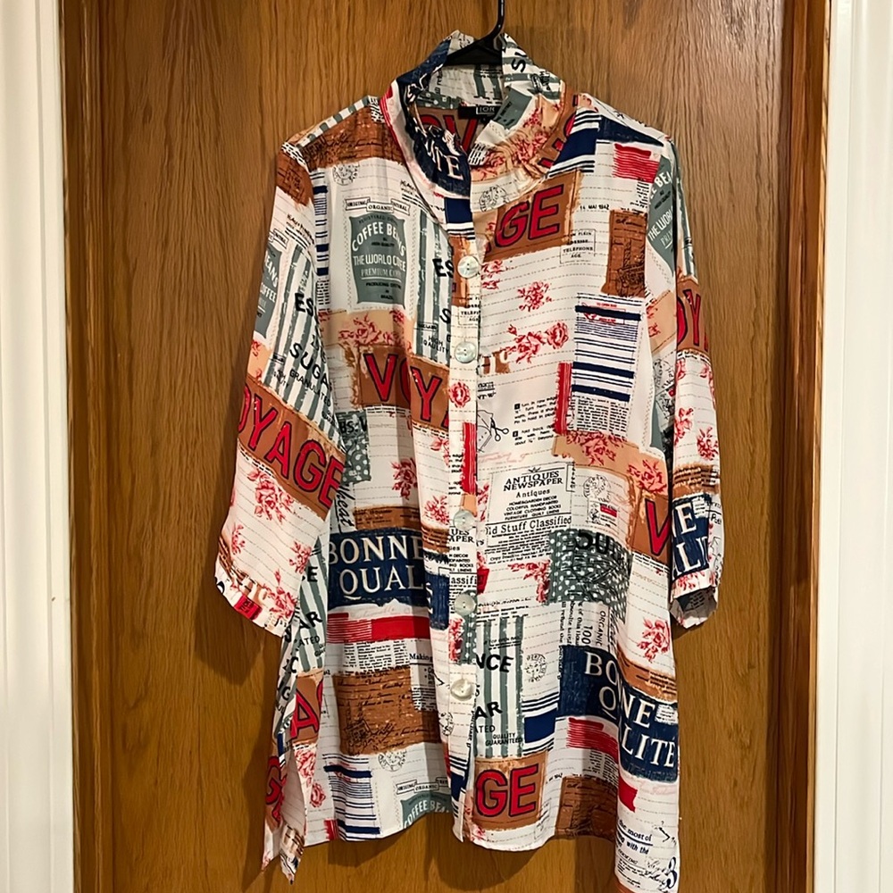 Lior brand pattern tunic blouse